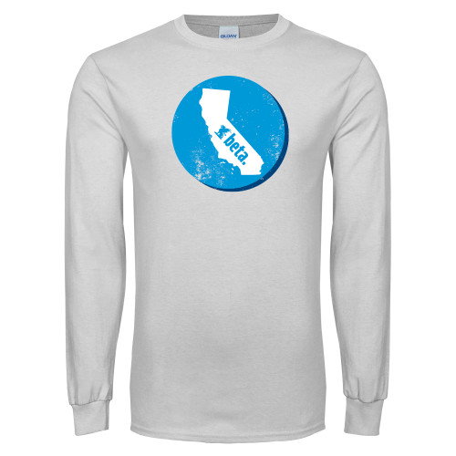 White Long Sleeve T Shirt-California