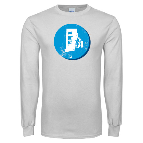  White Long Sleeve T Shirt - Rhode Island
