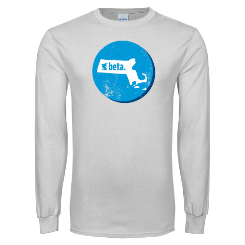  White Long Sleeve T Shirt - Massachusetts