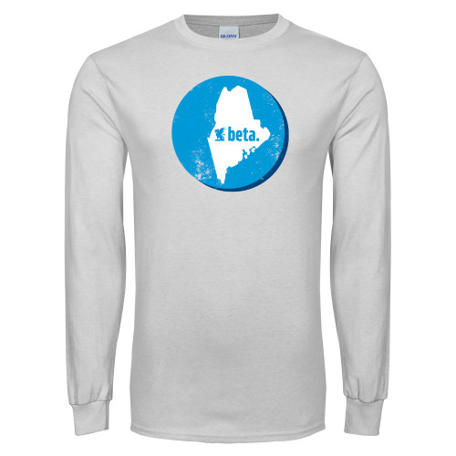  White Long Sleeve T Shirt - Maine