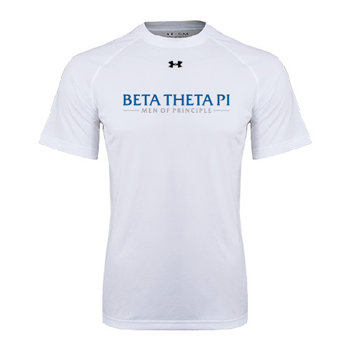 Under Armour White Tech Tee-Beta Theta Pi