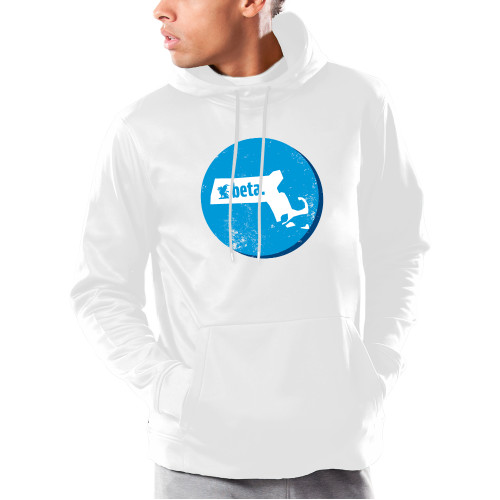 Under Armour White Armour Fleece Hoodie-Massachusetts