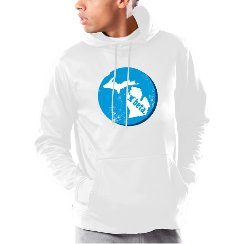 Under Armour White Armour Fleece Hoodie-Michigan