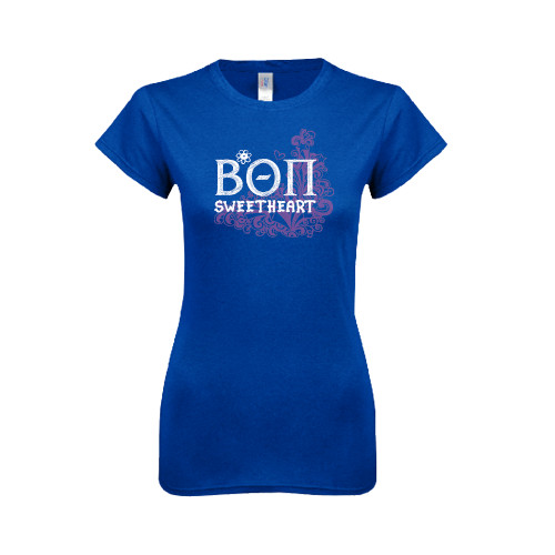 Next Level Womens Royal Boyfriend Tee-Beta Theta Pi Sweetheart Design