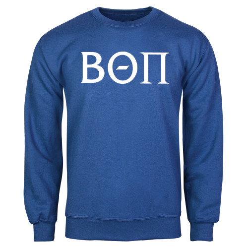Royal Fleece Crew-Beta Theta Pi Greek Letters