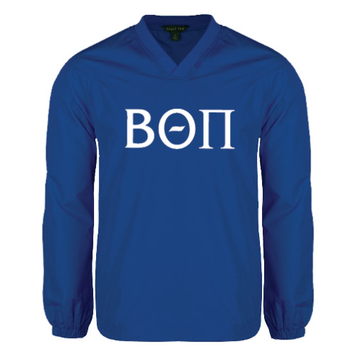 Royal V Neck Raglan Windshirt-Beta Theta Pi Greek Letters