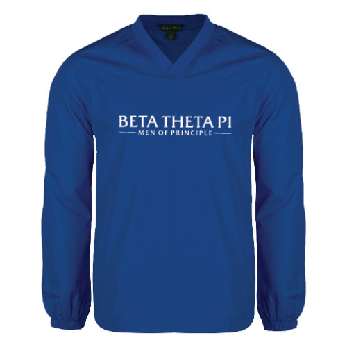 Royal V Neck Raglan Windshirt-Beta Theta Pi