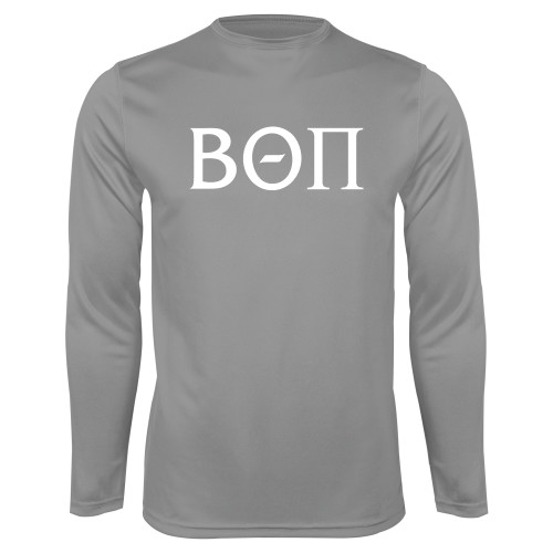Steel Performance Longsleeve Shirt-Beta Theta Pi Greek Letters