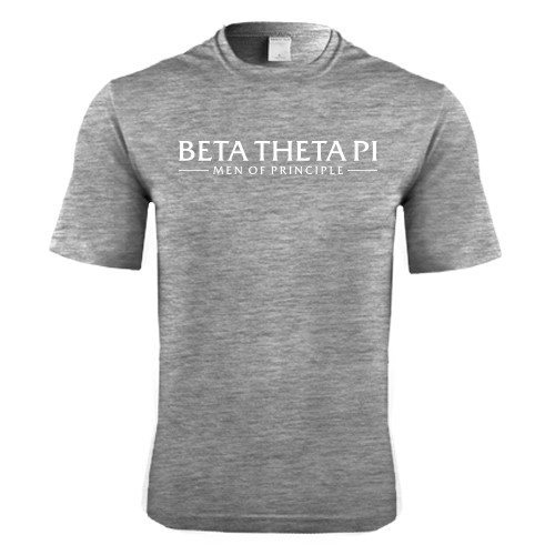 Grey Heather Performance Contender Tee-Beta Theta Pi