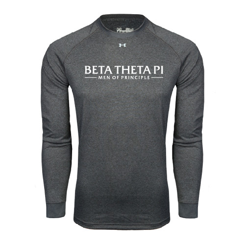Under Armour Carbon Heather Long Sleeve Tech Tee-Beta Theta Pi