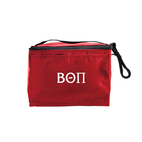  Six Pack Red Cooler - Beta Theta Pi Greek Letters