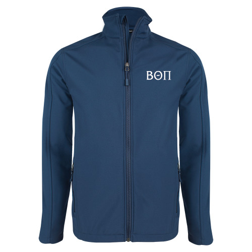 Navy Softshell Jacket-Beta Theta Pi Greek Letters