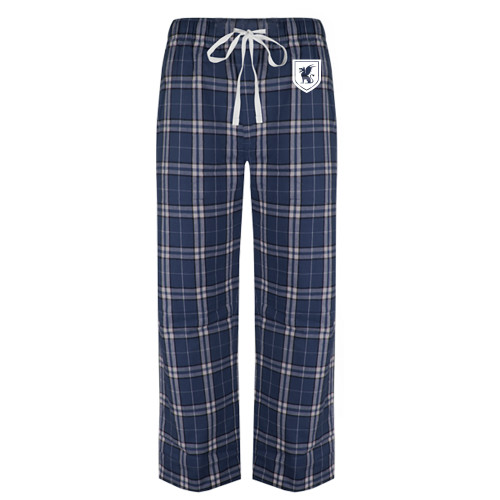 Navy/White Flannel Pajama Pant-Official Shield