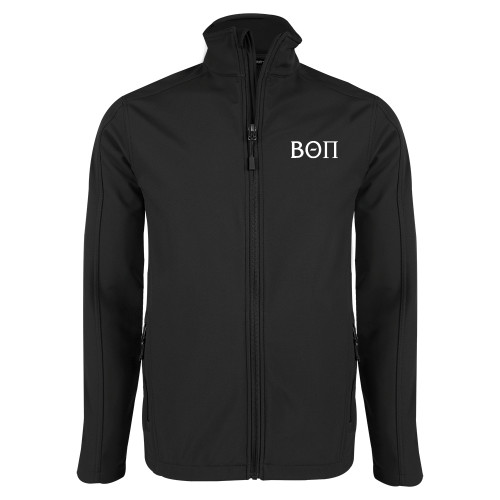 Black Softshell Jacket-Beta Theta Pi Greek Letters