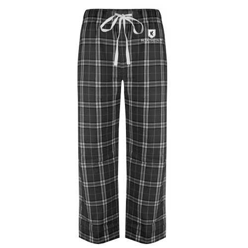 Black/Grey Flannel Pajama Pant-Official Logo