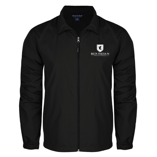 Black Full Zip Wind Jacket-Official Logo