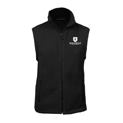 Black Fleece Full Zip Vest-Official Logo
