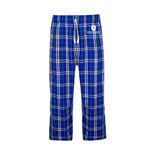 Royal/White Flannel Pajama Pant-Official Logo