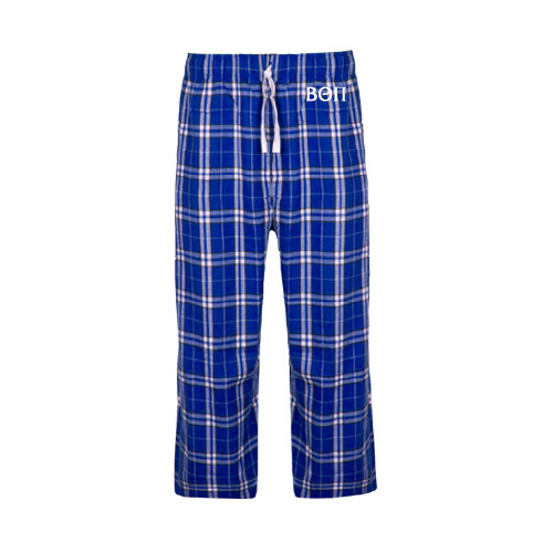 Royal/White Flannel Pajama Pant-Beta Theta Pi Greek Letters