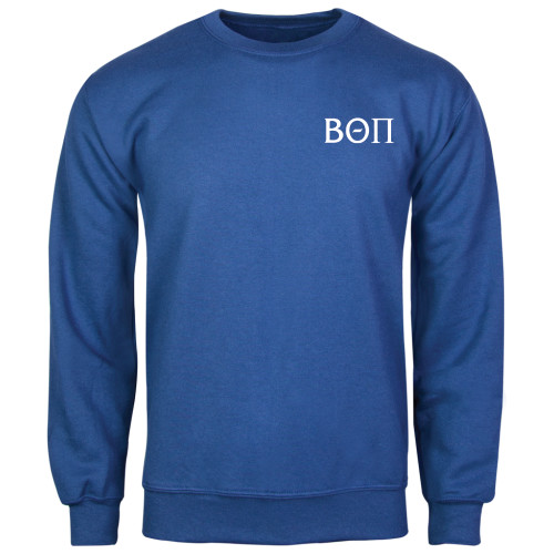 Royal Fleece Crew-Beta Theta Pi Greek Letters