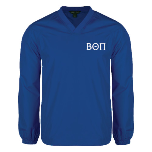 Royal V Neck Raglan Windshirt-Beta Theta Pi Greek Letters