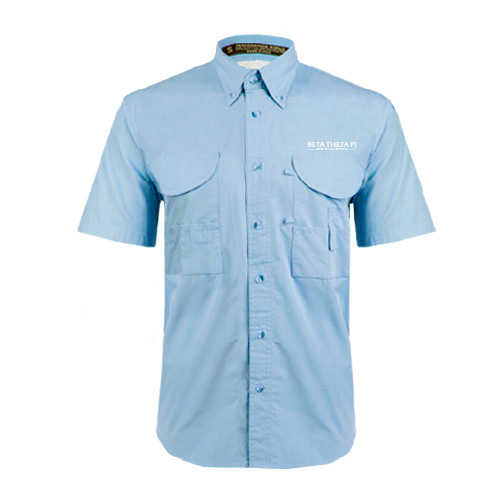 Light Blue Fishing Shirt Performance Short Sleeve -Beta Theta Pi