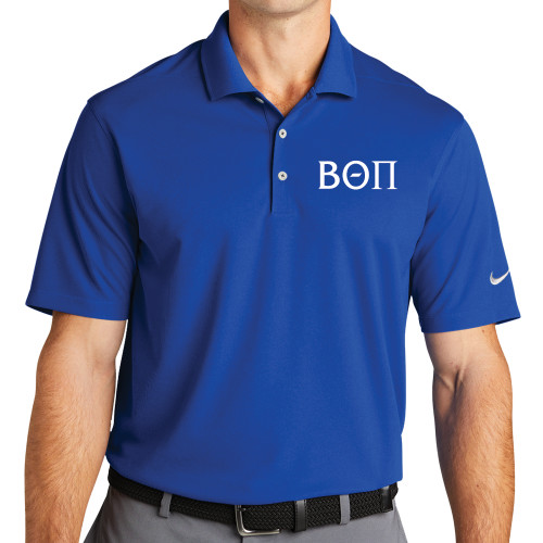 Nike Royal Dri Fit Micro Pique 2.0 Polo-Beta Theta Pi Greek Letters