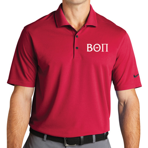 Nike Red Dri Fit Micro Pique 2.0 Polo-Beta Theta Pi Greek Letters