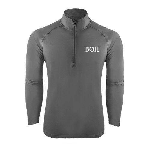 Sport Tek Charcoal Sport Wick Stretch 1/2 Zip Pullover-Beta Theta Pi Greek Letters