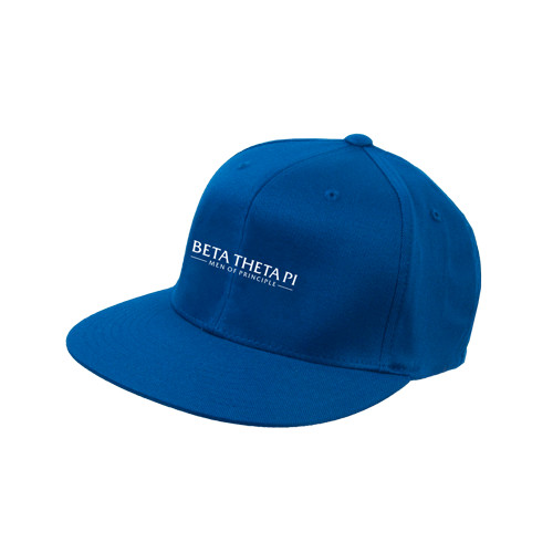 Royal Flat Bill Snapback Hat-Beta Theta Pi