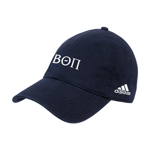 Adidas Navy Adjustable Washed Slouch-Beta Theta Pi Greek Letters