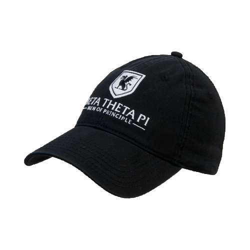 Black Unstructured Adjustable Low Profile Hat-Official Logo