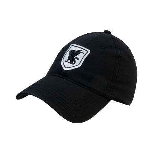 Black Unstructured Adjustable Low Profile Hat-Official Shield