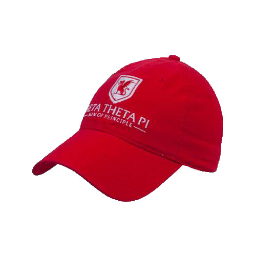 Red Unstructured Adjustable Low Profile Hat-Official Logo