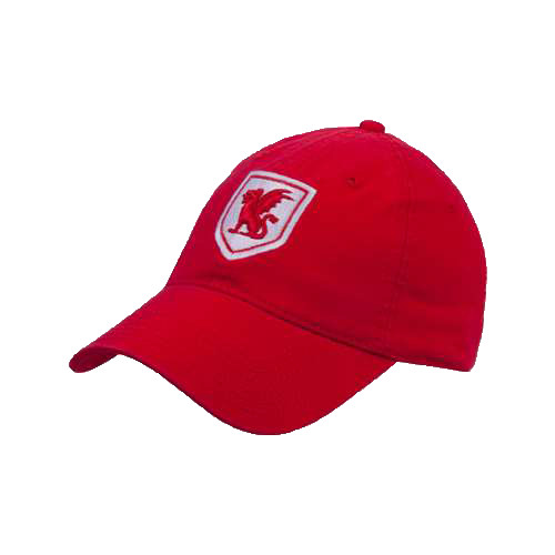 Red Unstructured Adjustable Low Profile Hat-Official Shield