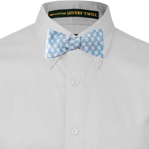 Light Blue Silk Shepardson Bow Tie-