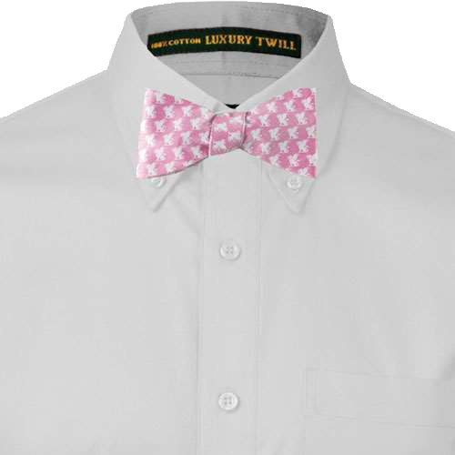 Pink Silk Shepardson Bow Tie-