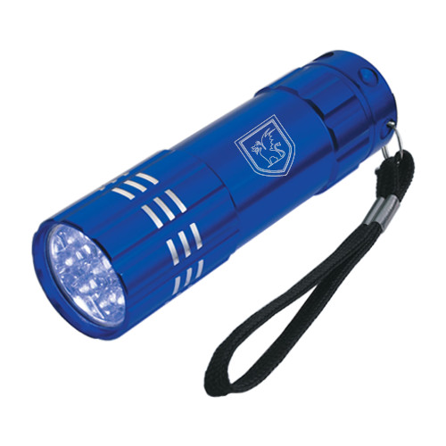  Industrial Triple LED Blue Flashlight - Official Shield Engraved