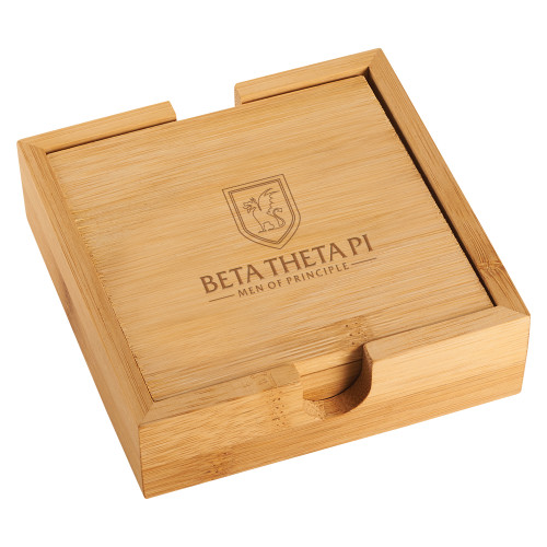 Bamboo Coaster Set-Official Logo Engraved