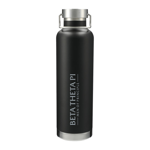  Thor Copper Vacuum Insulated Black Bottle 32oz - Official Logo Flat Version Engraved