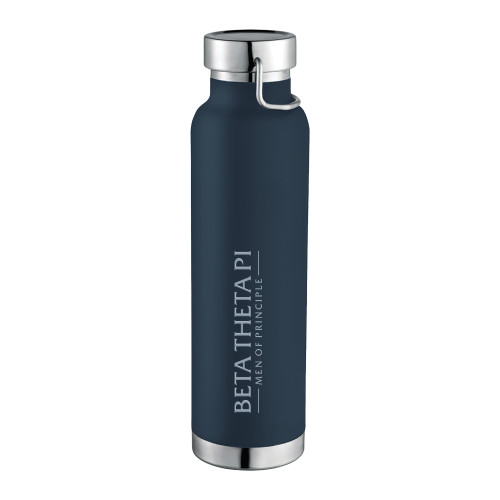 Thor Copper Vacuum Insulated Navy Bottle 22oz - Official Logo Flat Version Engraved