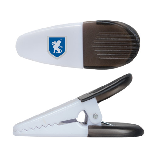  White Crocodile Clip/Magnet - Official Shield