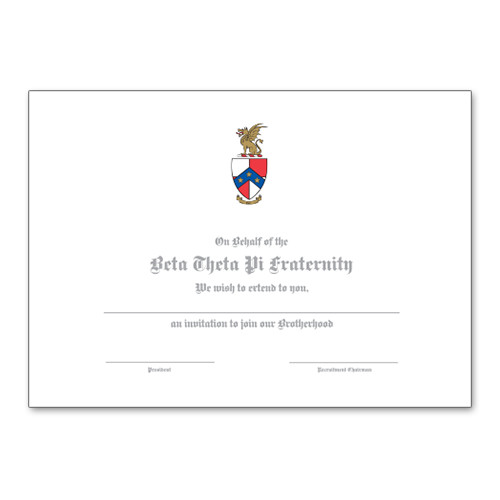  Coat of Arms 7 x 5 Generic Bid Card w/Matching Blank Envelope