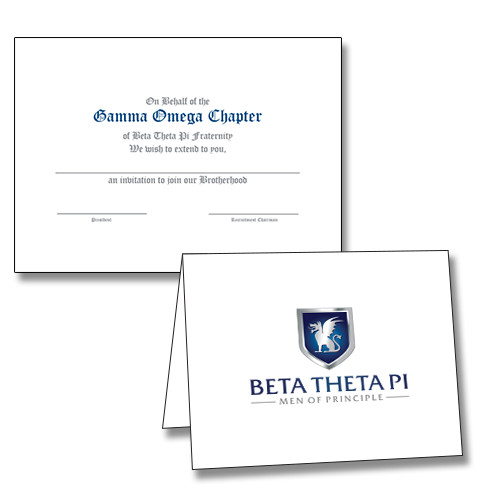  Full Color Shield 6.25 x 4.5 Folded Personalized Bid Card  w/Matching Blank Envelope