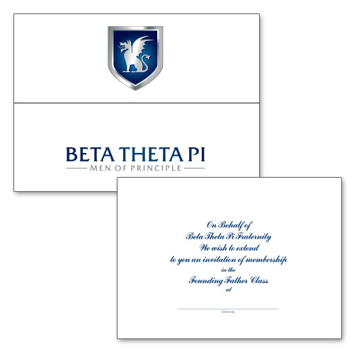  Founding Fathers Generic Tri Fold Bid Card w/Match A6 Personalized Envelope