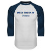 Thumbnail image for  White/Navy Raglan Baseball T Shirt