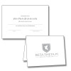 Thumbnail image for  Silver Foil Shield 6.25 x 4.5 Folded Bid Card w/Matching Blank Envelope
