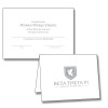 Thumbnail image for  Silver Foil Shield 6.25 x 4.5 Folded Personalized Bid Card w/Matching Blank Envelope