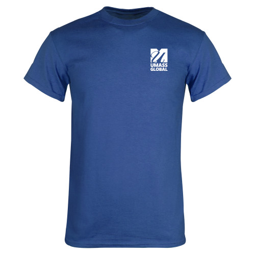  Royal T Shirt - UMass Global Primary Logo Stacked