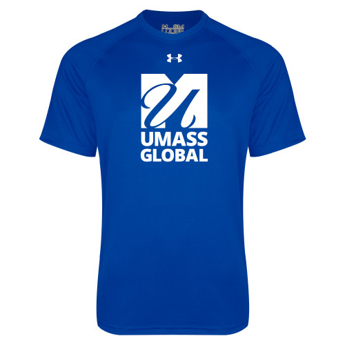  Under Armour Royal Tech Tee - UMass Global Primary Logo Stacked